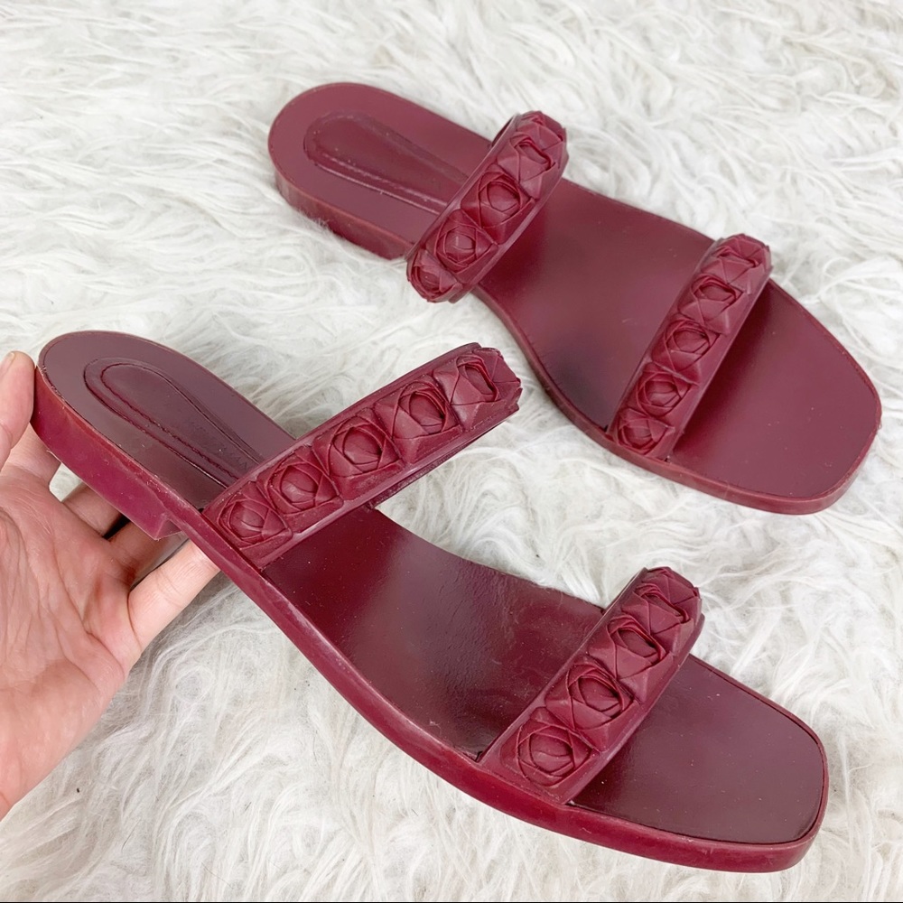 STUART WEITZMAN Rosita Two Strap Minimalist Slip On Sandals US Women's 9.5